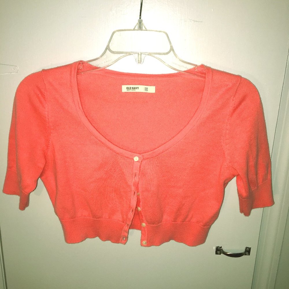 Women's Pink / Coral Old Navy Crop Cardigan